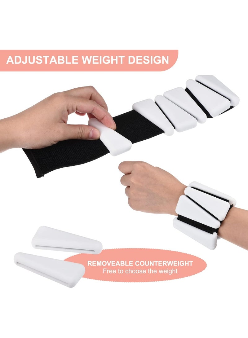 Adjustable Wrist Ankle Weights, 2lbs Total (1lb Each) Workout Leg Weights for Women & Men for Training Yoga Jogging Walking - Image 2